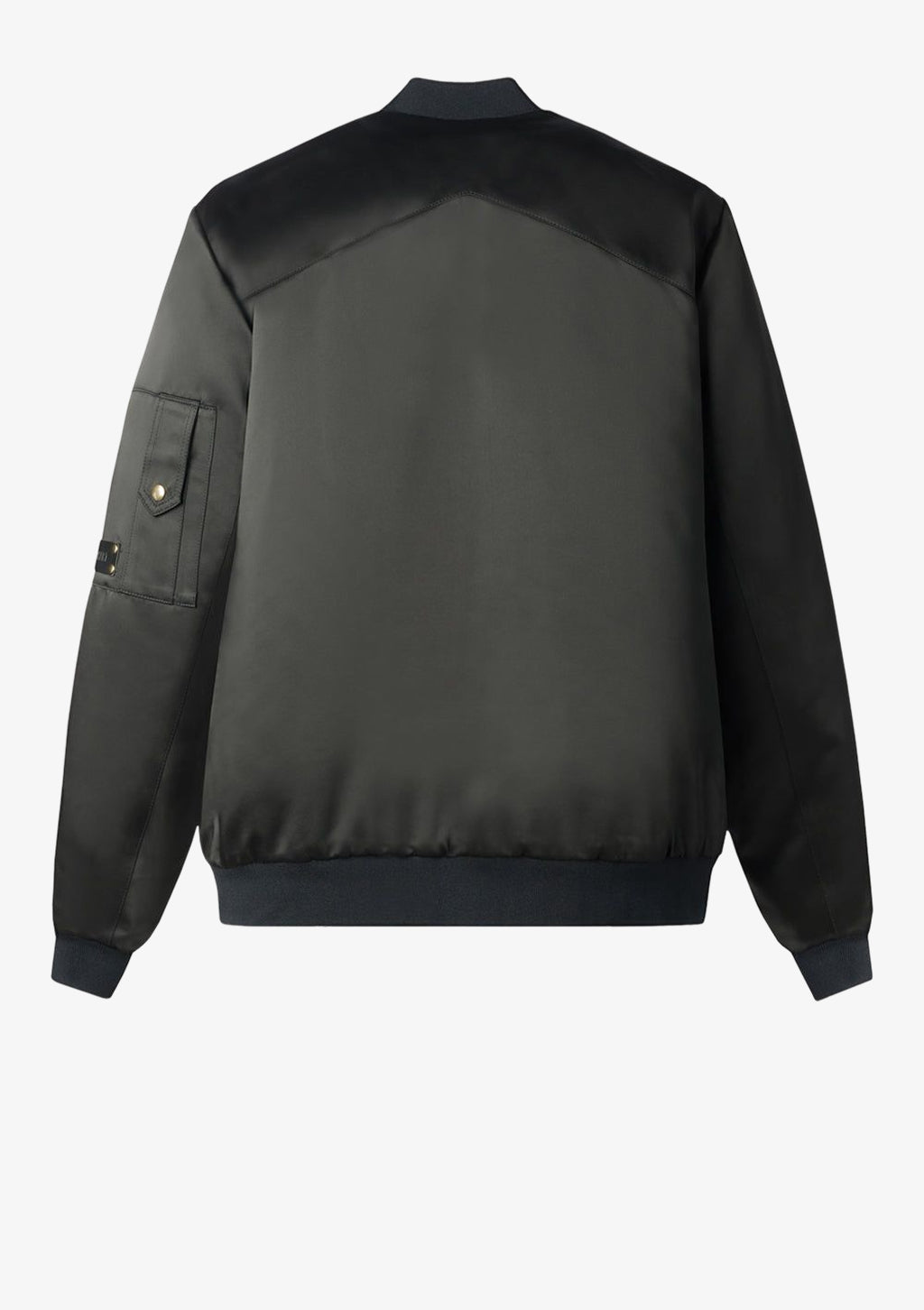 Schwarze Designer Bomberjacke für Herren von Stefan Eckert in Rückansicht 