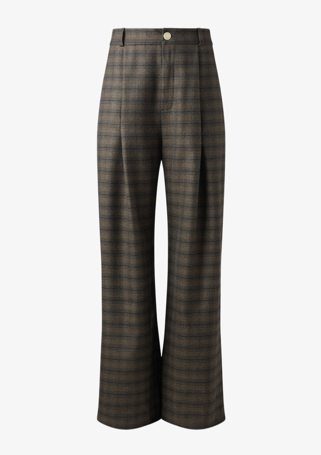 Karo Jogger Pants für Damen mit Gummizug und Leder-Seitentasche mit Logo-Stickerei von Designer Stefan Eckert. Gefertigt aus feiner Wolle. Erhältlich in Hamburg, London, New York, London und Paris. Checked jogger pants for women with elastic waistband and leather side pocket with logo embroidery by designer Stefan Eckert. Made of fine wool. Available in Hamburg, London, New York, London and Paris.