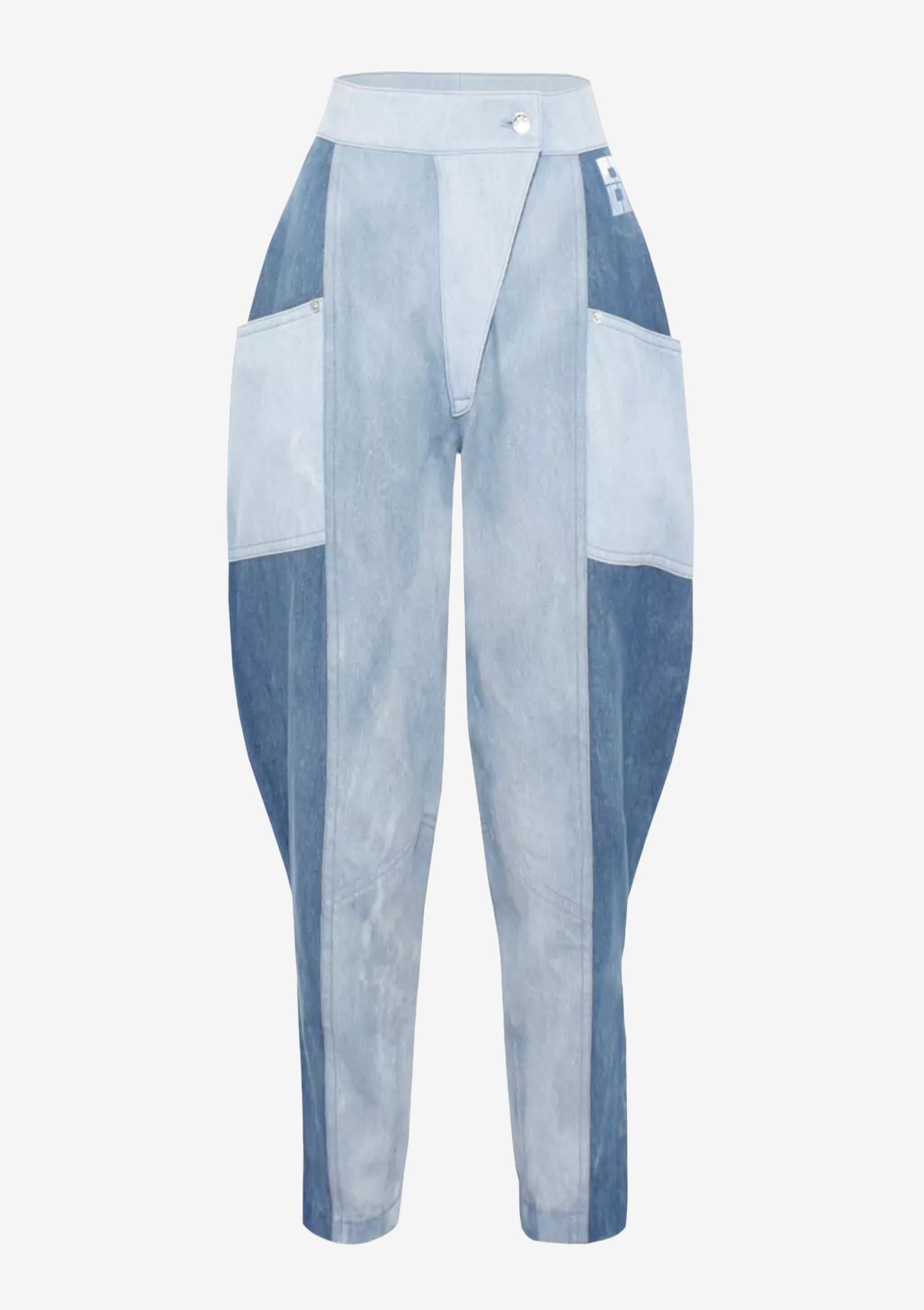 JEANS BAGGY DAMEN PATCHWORK