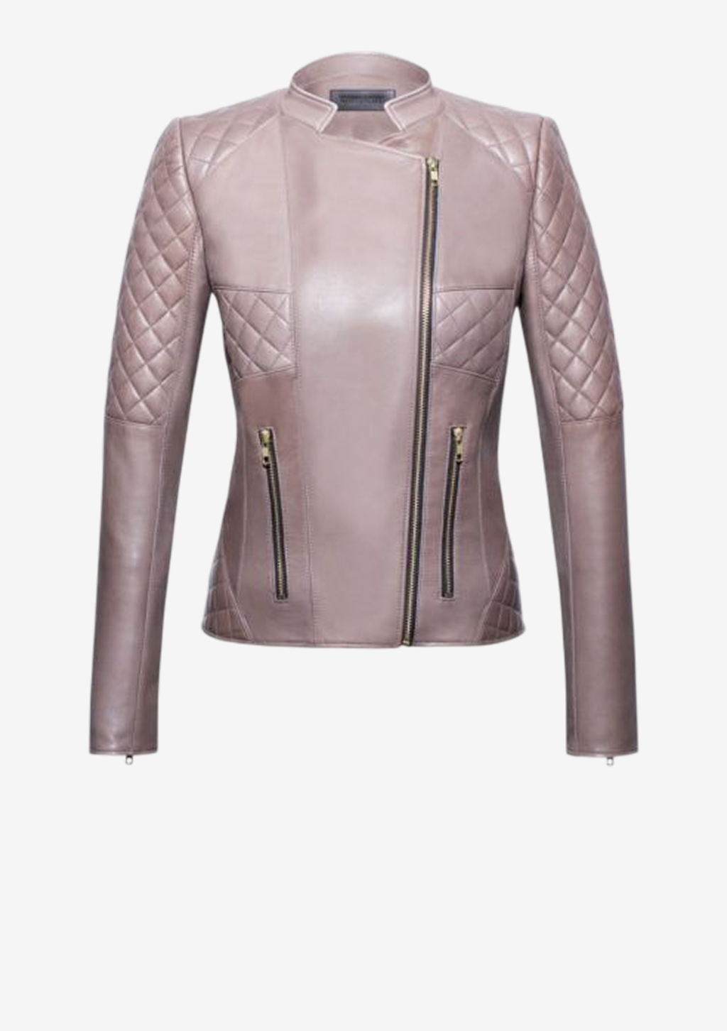 Die Luxus Designer „Lederjacke Damen Rauten M3" von Stefan Eckert verbindet zeitlose Eleganz mit markanten Details. Die charakteristische Rautensteppung und der asymmetrische Reißverschluss verleihen dieser Lederjacke Damen Mauve ihren unverwechselbaren Look. Gefertigt aus hochwertigem, geschmeidigem Lammleder, eignet sich die Designer Lederjacke für elegante ebenso wie für lässige Outfits. Ein strapazierfähiges, seidenähnliches Futter sorgt für angenehmen Tragekomfort und die langlebige Qualität