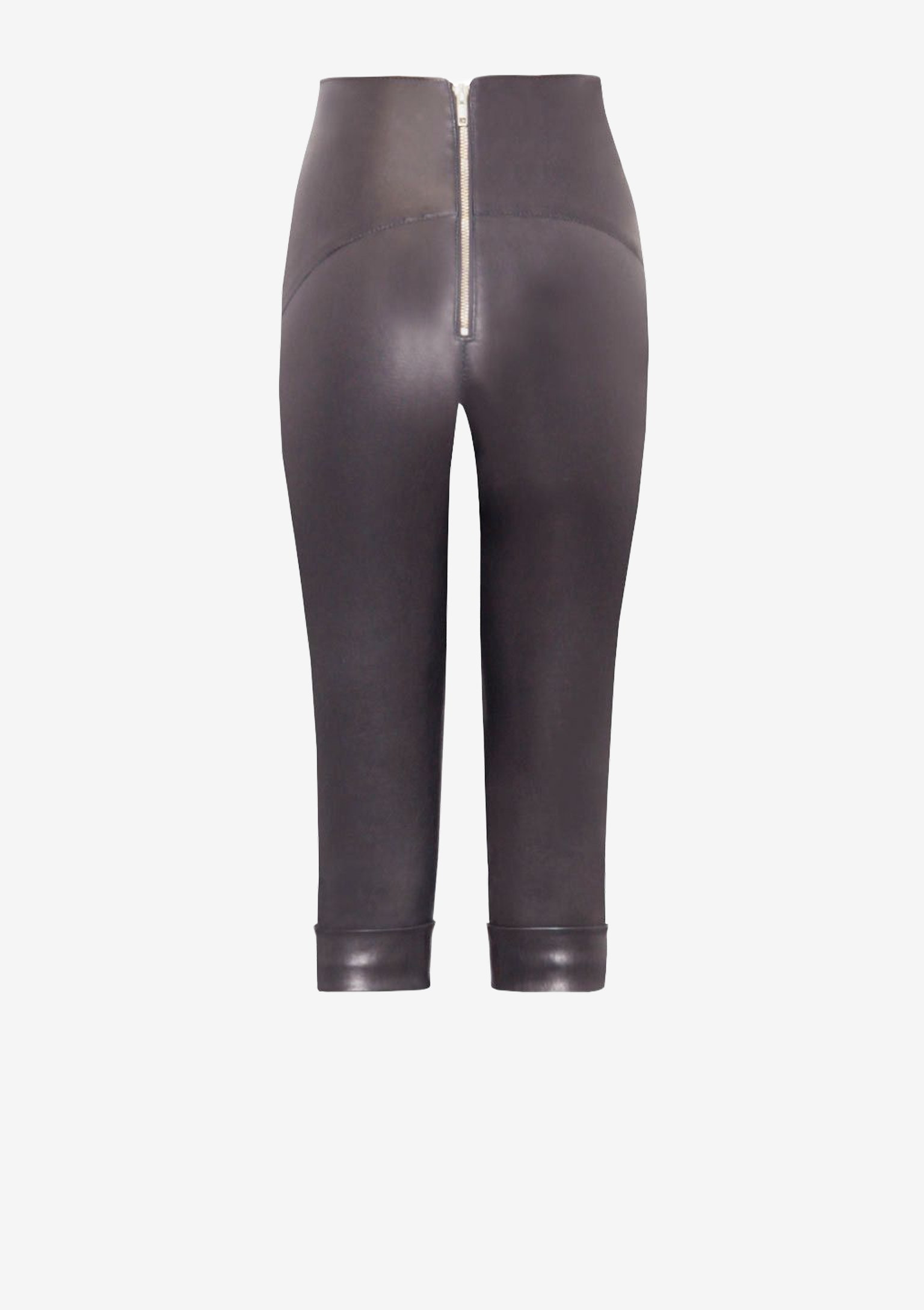 LEDER LEGGINS SCHWARZ KURZ