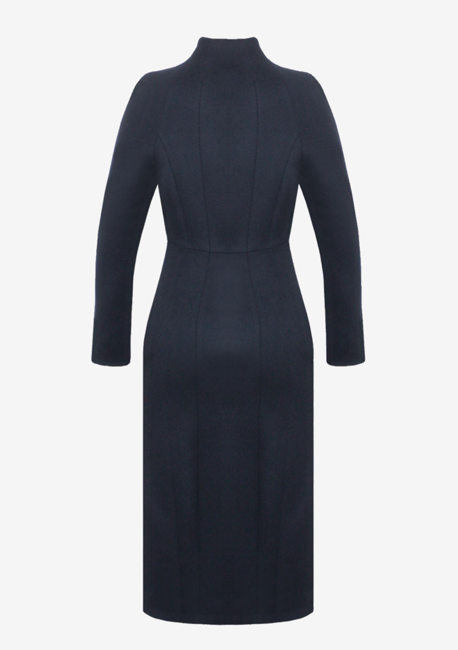 Exklusiver Mantel Damen mit hohem Kragen aus hochwertigem Leder, von Designer Stefan Eckert. Online in Gr. 34-44 und als Maßanfertigung in Hamburg