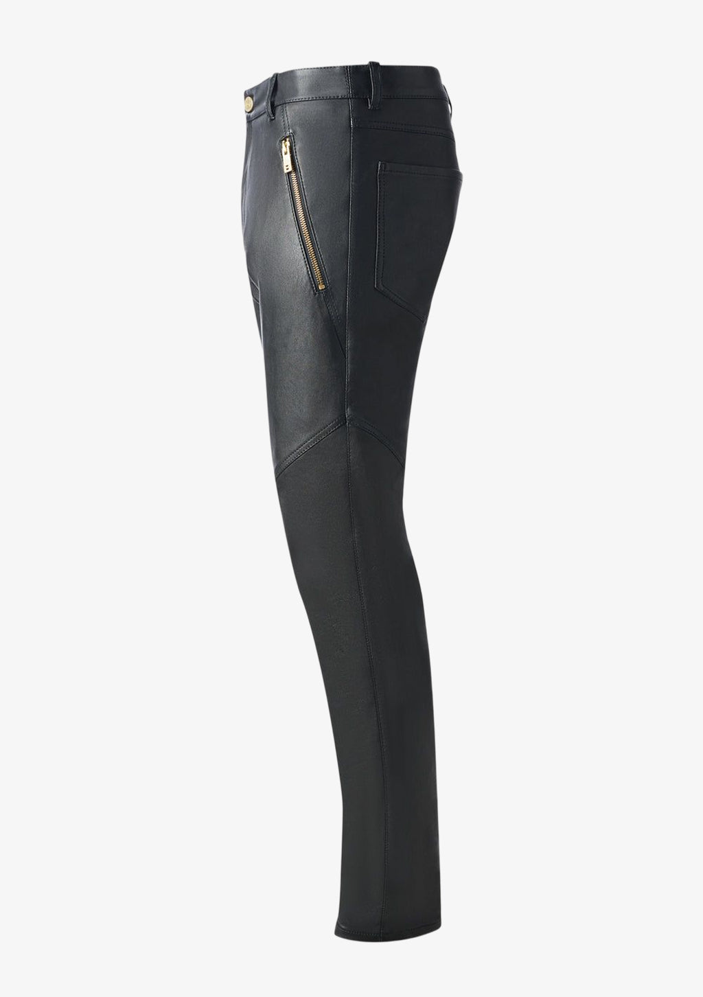 Luxus Lederhose Herren aus Stretch-Lammleder von Designer Stefan Eckert. Erhältlich in Hamburg, Paris, New York und London. Leather pants men from stretch lamb leather by designer Stefan Eckert. Available in Hamburg, Paris, New York and London.