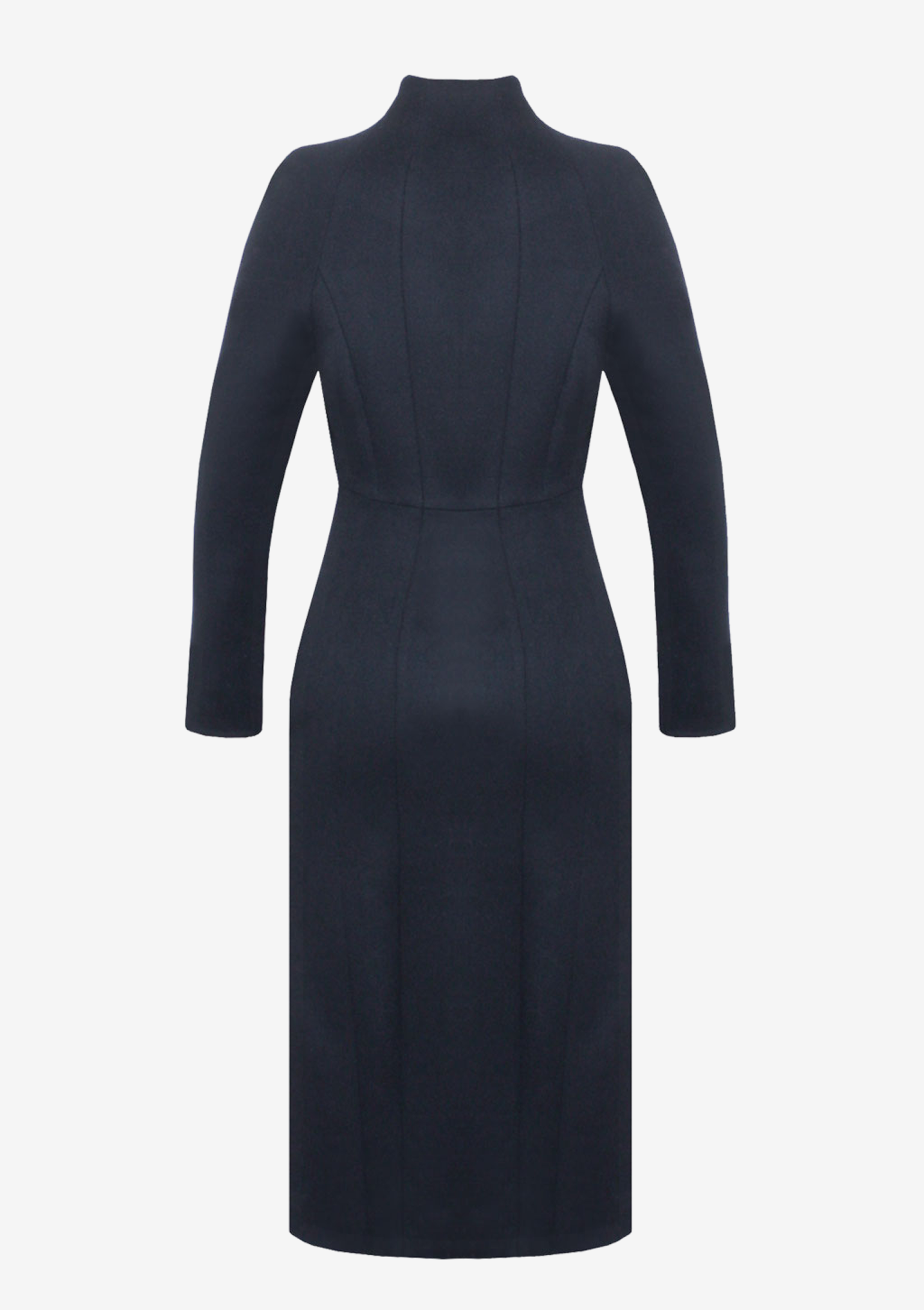 Exklusiver Mantel Damen mit hohem Kragen aus hochwertigem Kaschmir, von Designer Stefan Eckert. Online in Gr. 34-44 und als Maßanfertigung in Hamburg