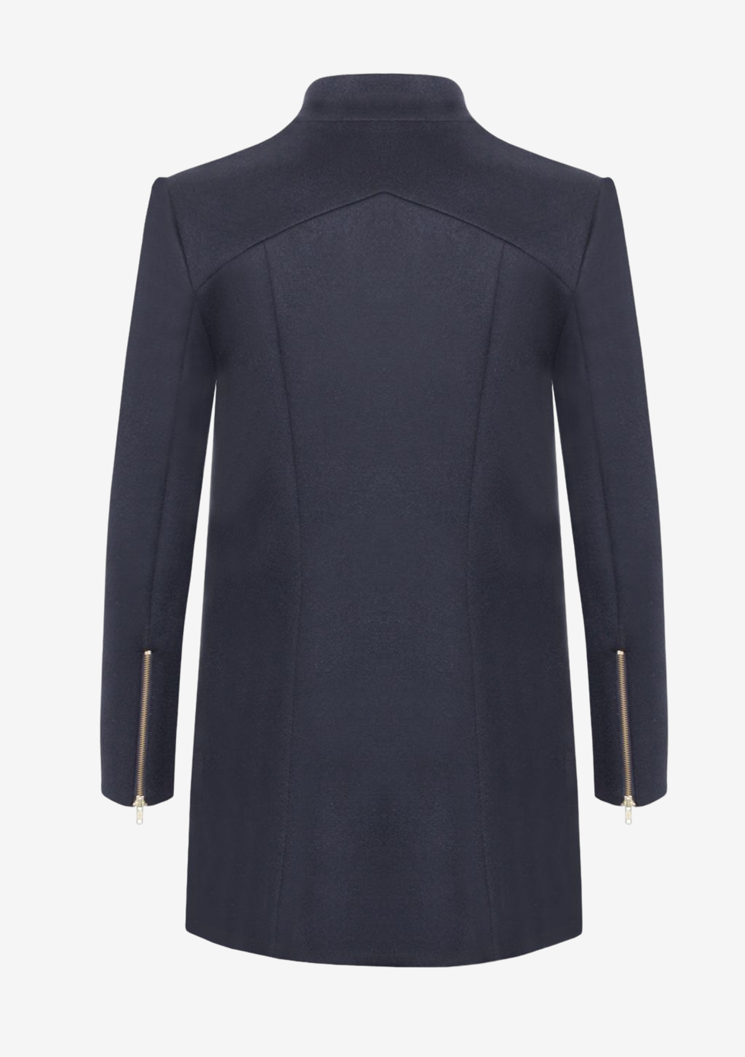 Kurzer Mantel für Herren in Farbe schwarz aus edlem italienischen Kaschmir. Von Designer Stefan Eckert aus Hamburg. Erhältlich ready to wear und als Maßanfertigung