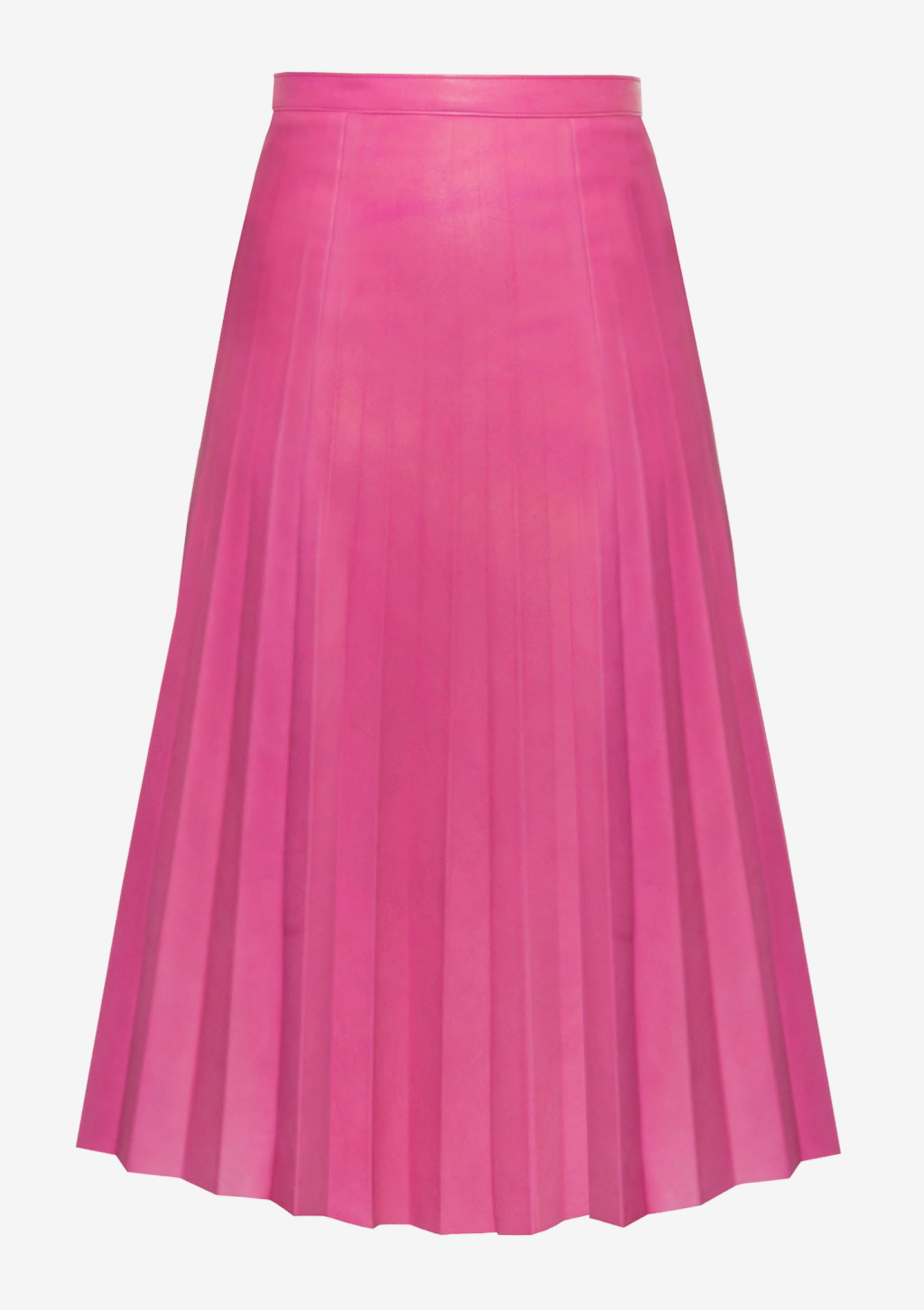 Plisseerock Leder Pink-Faltenrock-aus edlem Leder-von-Designer-Stefan-Eckert-aus-Hamburg-1