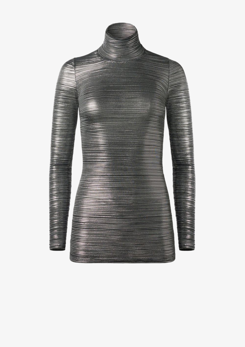 Plissee Kleid Silber von Designer Stefan Eckert aus elastischem und leichtem Polyamid. Erhältlich in Hamburg, London, New York, London und Paris. Pleated dress by designer Stefan Eckert made of elastic and lightweight polyamide. Available in Hamburg, London, New York, London and Paris.