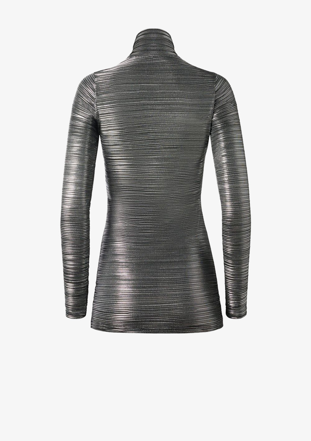 Plissee Kleid Silber von Designer Stefan Eckert aus elastischem und leichtem Polyamid. Erhältlich in Hamburg, London, New York, London und Paris. Pleated dress by designer Stefan Eckert made of elastic and lightweight polyamide. Available in Hamburg, London, New York, London and Paris.