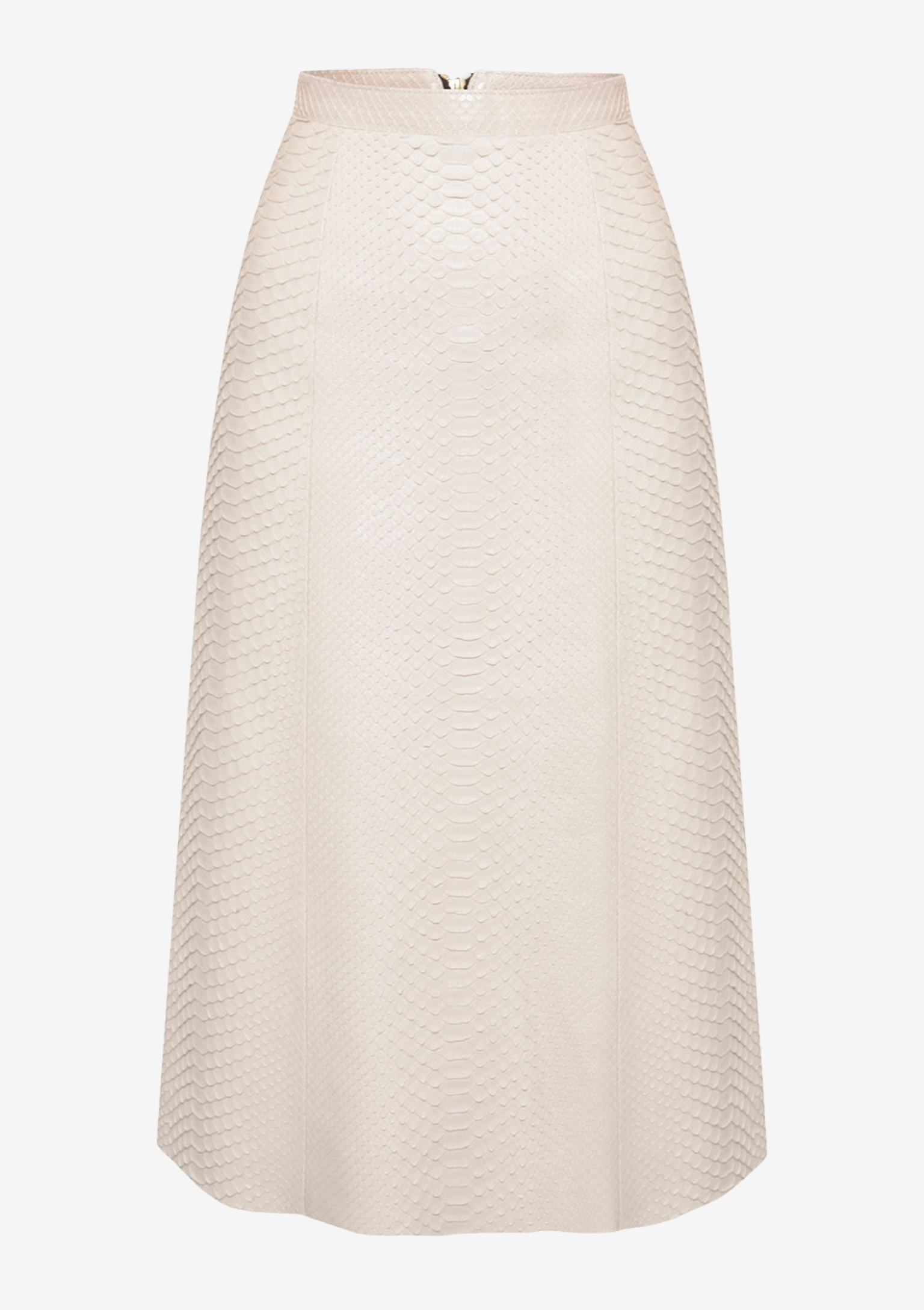 Luxus Lederrock Python von Designer Stefan Eckert aus Hamburg, in Farbe beige