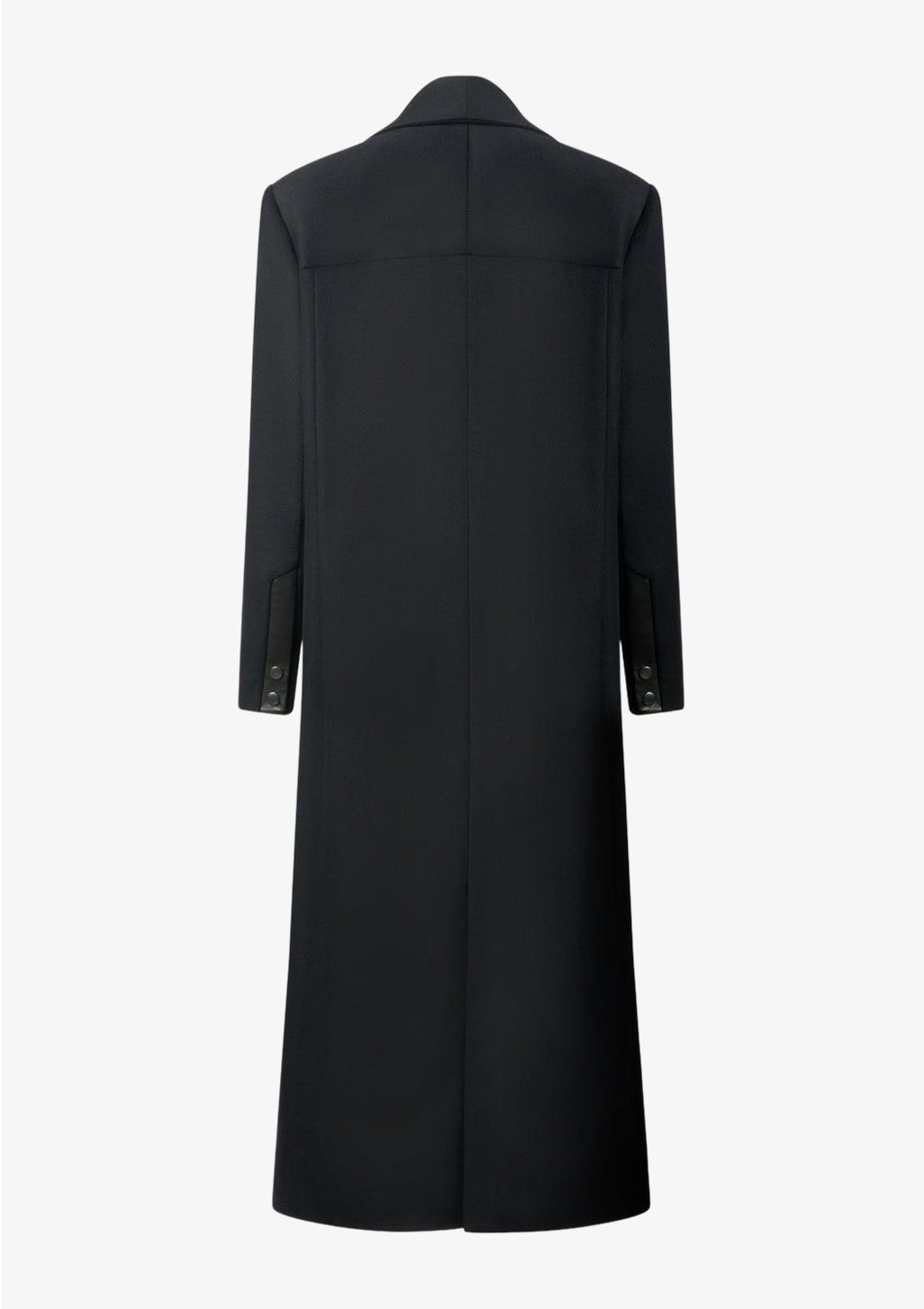 Bonnie Mantel, Doppelreihiger Kaschmirmantel für Damen in schwarz von Designer Stefan Eckert. Erhältlich in Hamburg, London, New York, London und Paris. Double-breasted cashmere coat for women in black by designer Stefan Eckert. Available in Hamburg, London, New York, London and Paris.