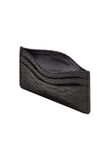 Cardholder Python Schwarz, aus Python Leder, von Modedesigner Stefan Eckert aus Hamburg