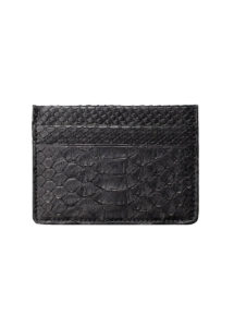 Cardholder Python Schwarz, aus Python Leder, Kleinlederwaren für Herren, von Modedesigner Stefan Eckert aus Hamburg
