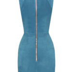 Lederkleid-Velours-Petrol-von Designer Stefan Eckert-2