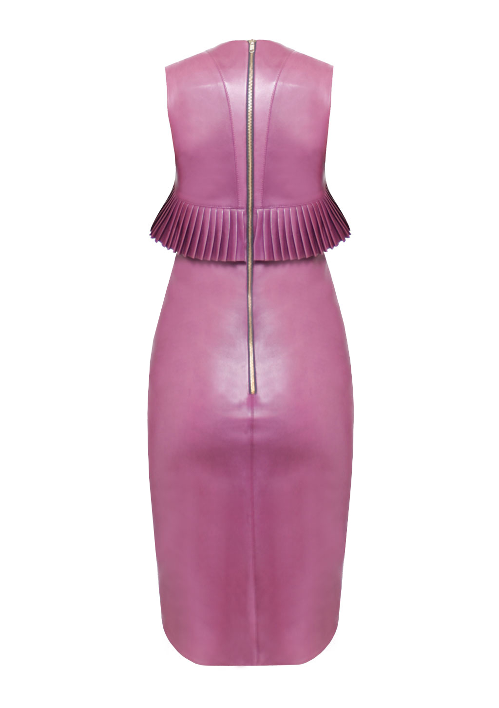 Leather dress designer sale