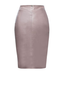 Lederrock Mauve-mit-Reißverschlüssen-aus-Lammleder,-von-Designer-Stefan-Eckert-aus-Hamburg-1