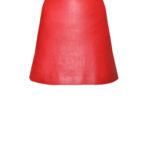 Luxus Lederrock rot mit Gürtel-Minirock-von Designer Stefan Eckert aus Hamburg, aus Lamm-Stretchleder