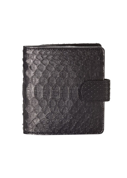 Portemonnaie Python Mini Schwarz, aus hochwertigem Pythonleder. Besuchen Sie unseren Online Shop und Store in Hamburg: +49 40 63 70 89 15