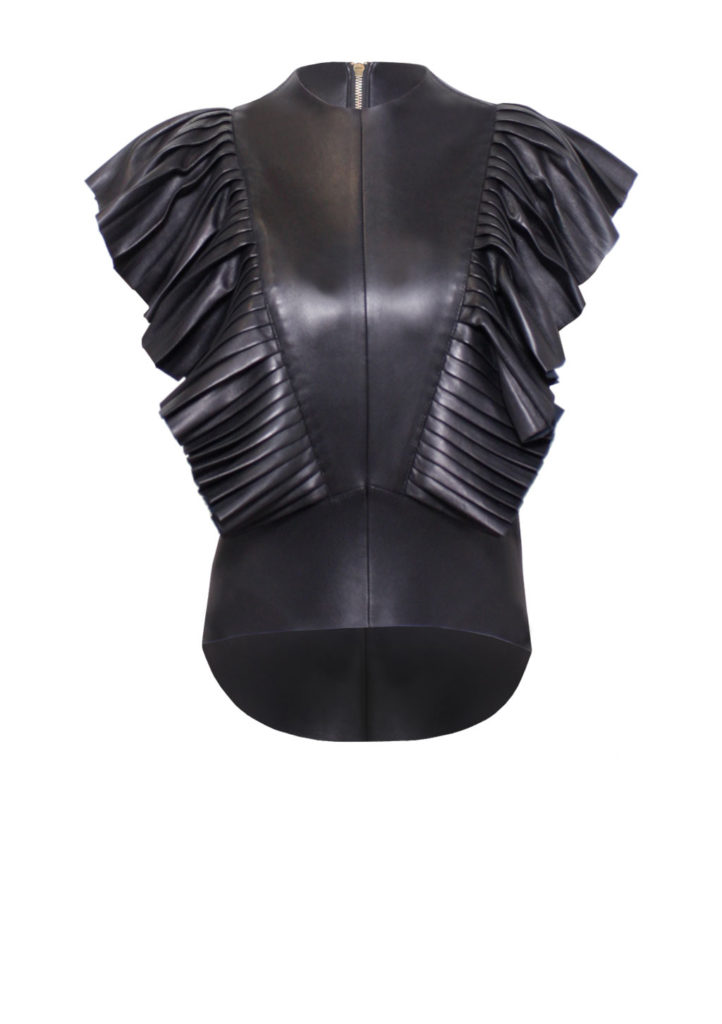 Leather sleeveless top sale
