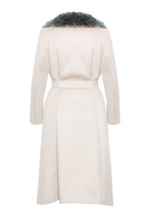 Luxuriöser Mantel Double Kaschmir mit Fellkragen für Damen, von Designer Stefan Eckert. Erhältlich in unterschiedlichen Größen und als Maßanfertigung im Store in Hamburg