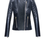 Lederjacke Damen Rauten B3 - Biker-Lederjacke-Damen-mit-Wabensteppung-back,-von-Modedesigner-Stefan-Eckert-aus-Hamburg-1