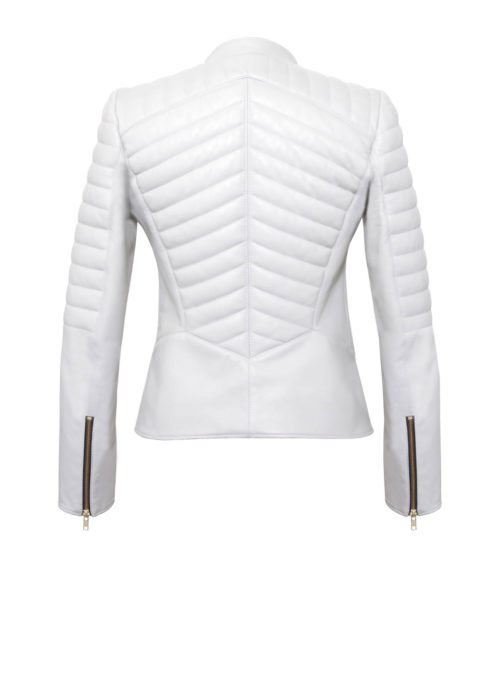 white moto jacket