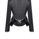 Damenjacke mit Schößchen - Bikerjacke in Kroko-Optik aus Quiltstoff, Übergangsjacke, von Designer Stefan Eckert aus Hamburg, 2