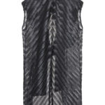 Volantweste aus Spitze-Bluse mit Drapage-Kragen, aus schwarzer Spitze, transparent, Seide, von Designer Stefan Eckert aus Hamburg-2