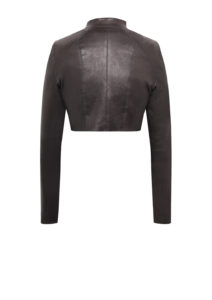 Lederbolero -Lederjacke kurz, aus Stretchleder, in Farbe schwarz, von Designer Stefan Eckert aus Hamburg-2