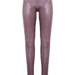 Lederhose Damen Aubergine Biker, stretch,-von-Modedesigner-Stefan-Eckert-aus-Hamburg-1