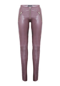 Lederhose Damen Aubergine Biker, stretch,-von-Modedesigner-Stefan-Eckert-aus-Hamburg-1