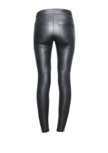 Lederhose Damen Schwarz Biker, aus edlem Stretchleder,-von-Designer-Stefan-Eckert-aus-Hamburg-2