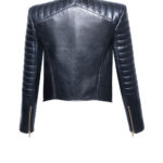 Lederjacke Damen mit Volantkragen - B1 - Lederjacke-Damen-Volant,-schwarz,-von-Modedesigner-Stefan-Eckert-aus-Hamburg-2