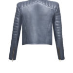 Lederjacke Damen mit Volantkragen - G1 - Lederjacke-Damen-grau,-Steppung-und--Volant-Kragen,-von-Modedesigner-Stefan-Eckert-aus-Hamburg-2