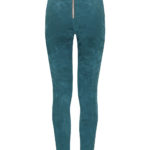 Lederhose Damen Velours Petrol - Lederleggins-Wildleder-petrol,-von-Modedesigner-Stefan-Eckert-aus-Hamburg-2