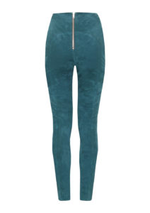 Lederhose Damen Velours Petrol - Lederleggins-Wildleder-petrol,-von-Modedesigner-Stefan-Eckert-aus-Hamburg-2