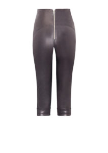 Lederleggins kurz-Damen-schwarz-mit-Reißverschluss,-von-Modedesigner-Stefan-Eckert-aus-Hamburg-2