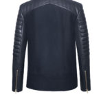 Übergangsjacke aus Kaschmir und Leder für Herren in Farbe schwarz. Ein Modell von Designer Stefan Eckert aus Hamburg