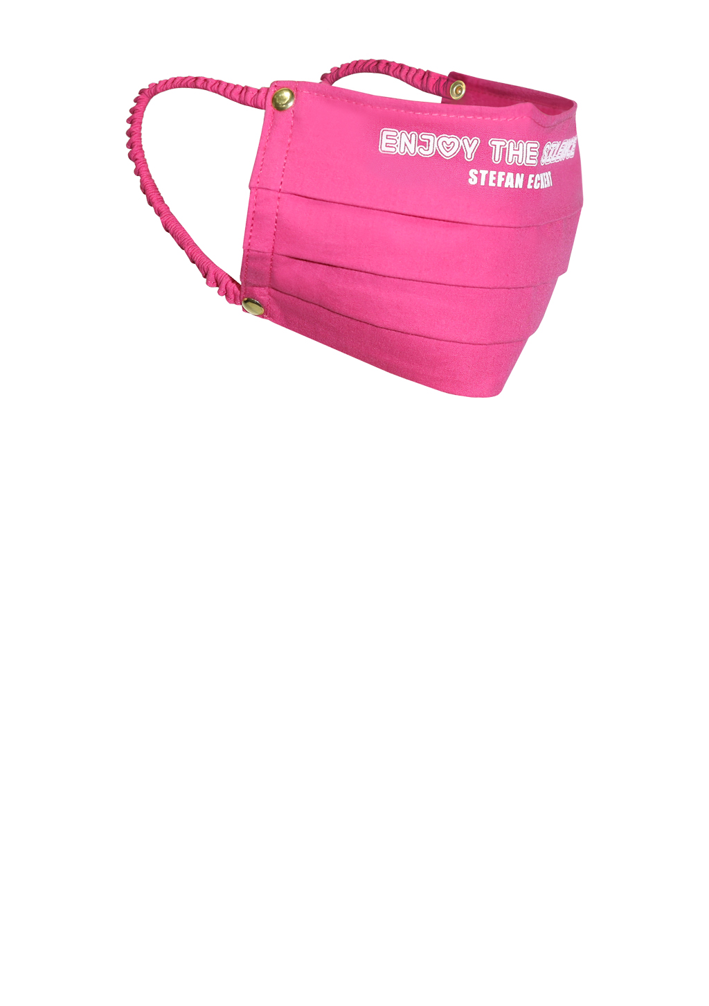 Mundmaske von Designer Stefan Eckert aus Baumwolle in Farbe Pink