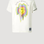 Designer T-Shirt by Stefan Eckert, made of high quality organic cotton, with smiley print and logo embroidery. For men and women. Available in two sizes.