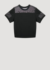 Designer T-Shirt by Stefan Eckert, made of high quality organic cotton, with transparent sleeves. For women. Available in two sizes.