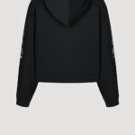 Designer Hoodie by Stefan Eckert, made of high quality organic cotton, color black, angel of the universe digital print. For women. Available in two sizes.