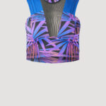 Palmen Yoga Top aus Lycra von Designer Stefan Eckert. Erhältlich in Hamburg, London, New York, London und Paris. Palm yoga top in lycra by designer Stefan Eckert. Available in Hamburg, London, New York, London and Paris.